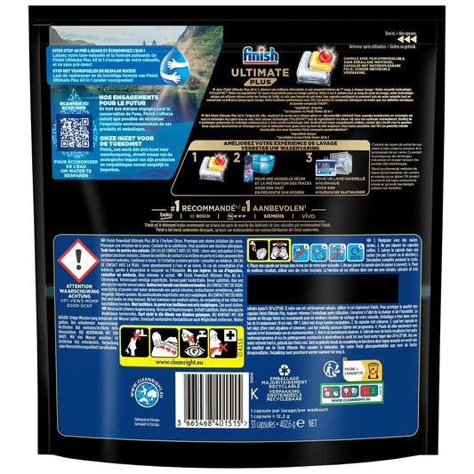 Ultimate Plus All In 1 FINISH Lemon Dishwasher Tablets