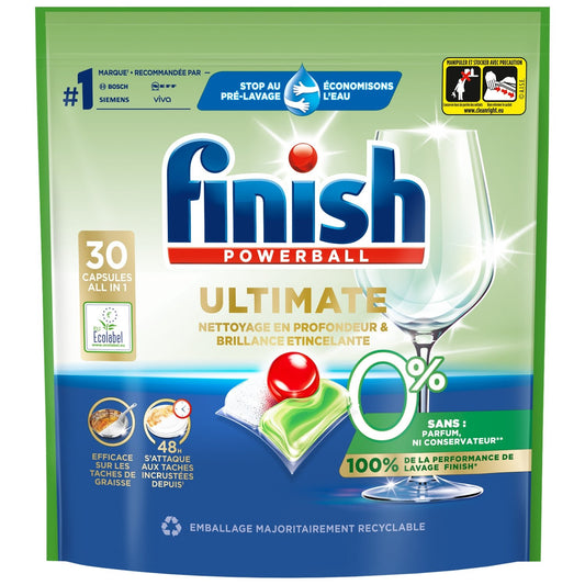 Capsules Lave-Vaisselle Ultimate 0% FINISH le pack de 30 capsules