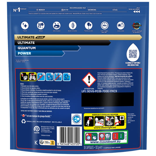 Capsules Lave-Vaisselle Quantum FINISH