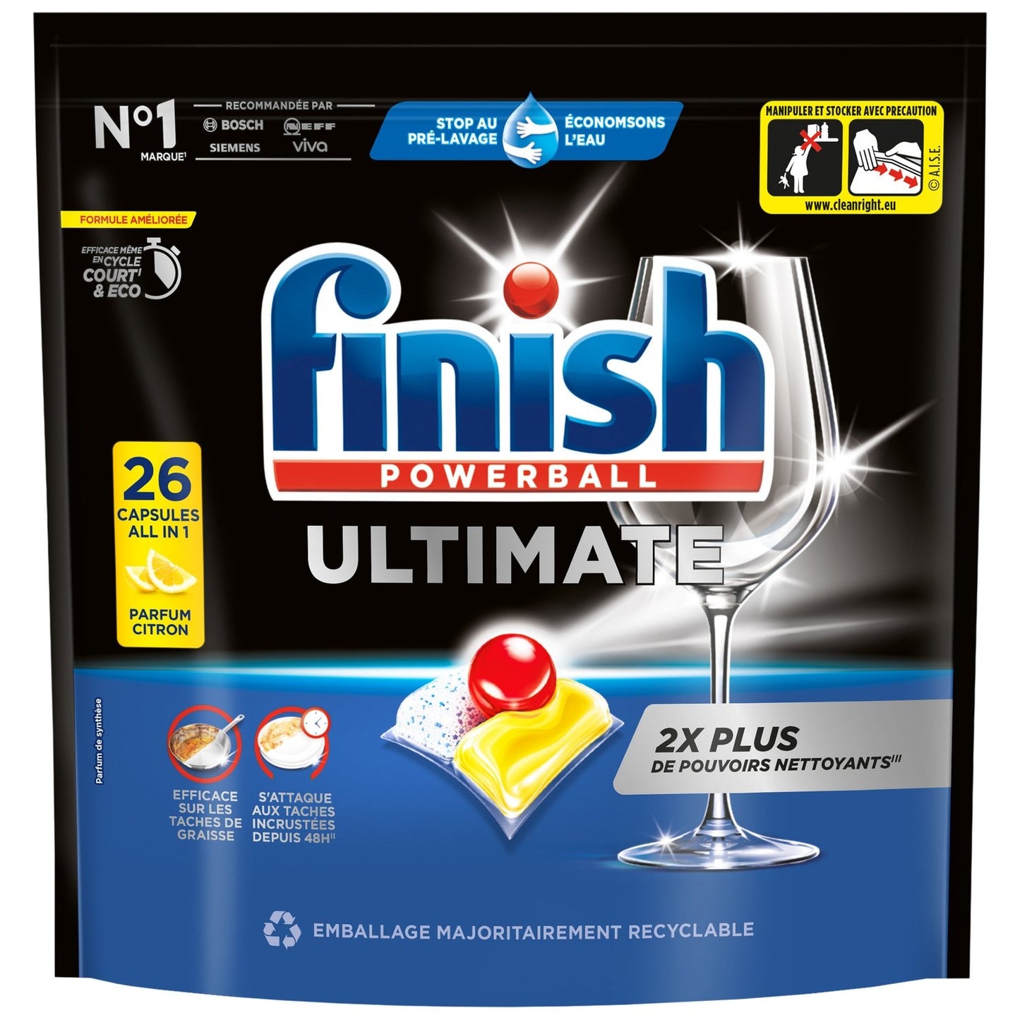 Capsules Lave-Vaisselle Ultimate Citron FINISH