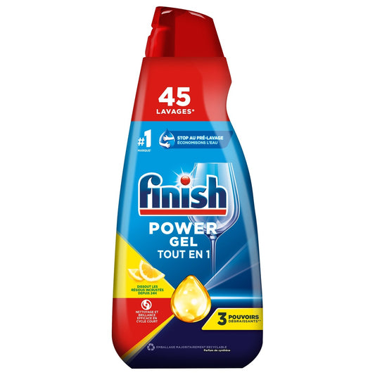 Gel Lave-Vaisselle Power Tout en 1 Citron FINISH le bidon de 900mL