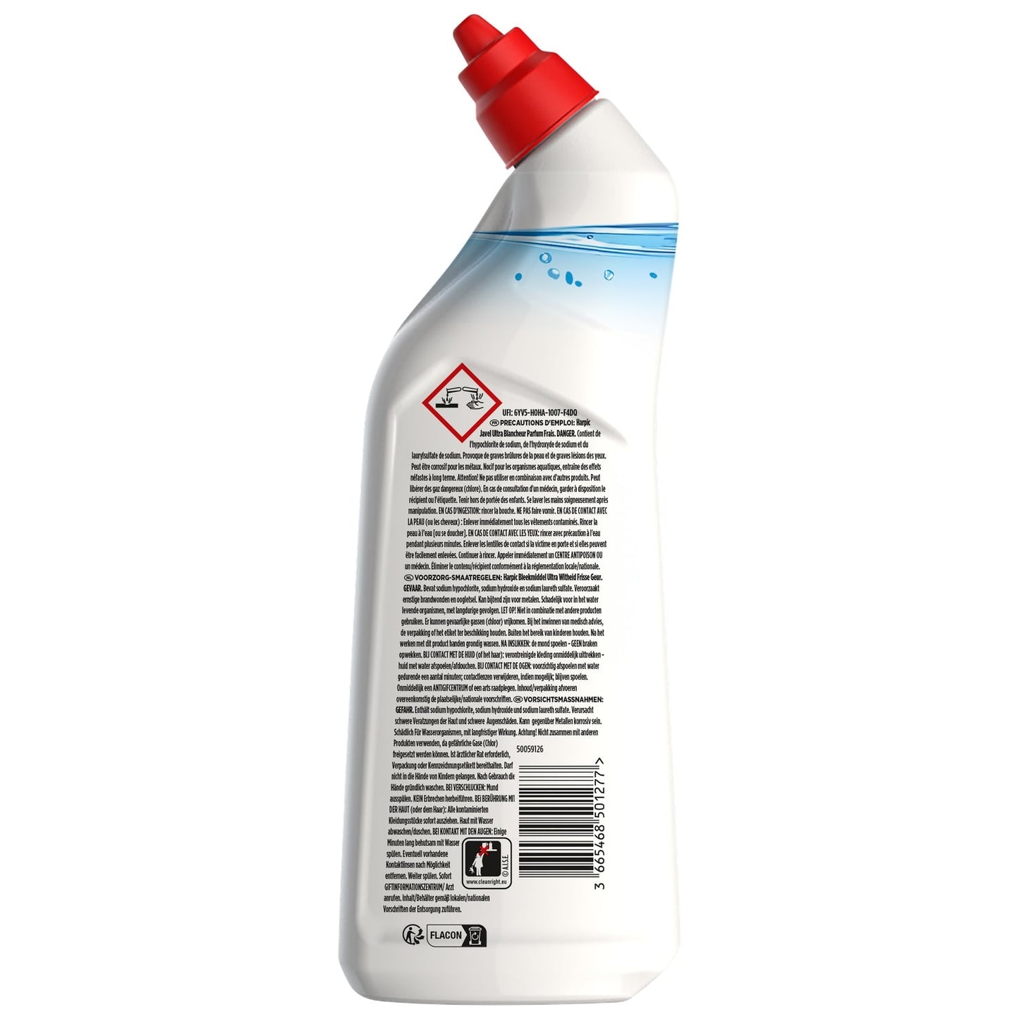 Gel WC Désinfectant Power Javel Ultra Blancheur Frais HARPIC 