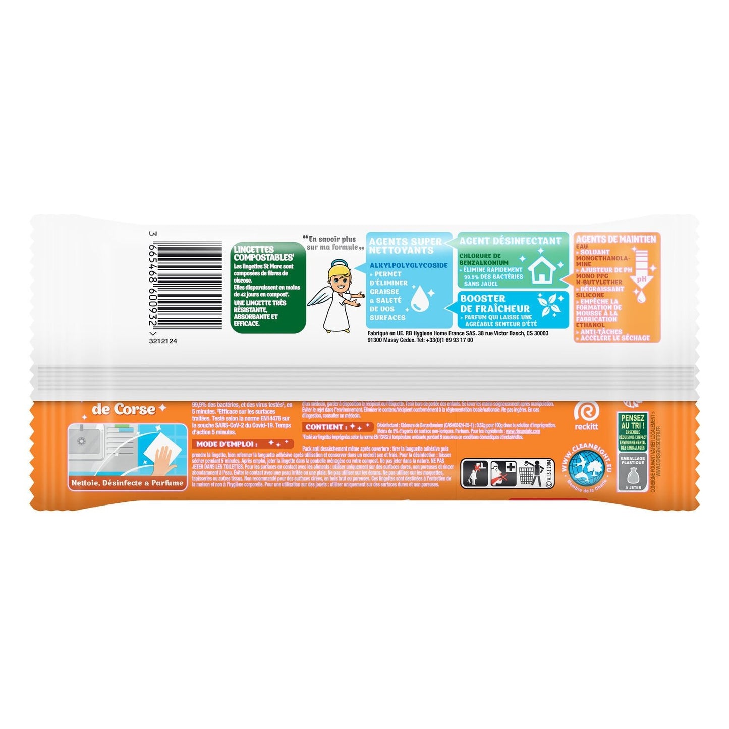 Soleil de Corse ST MARC Disinfectant Wipe
