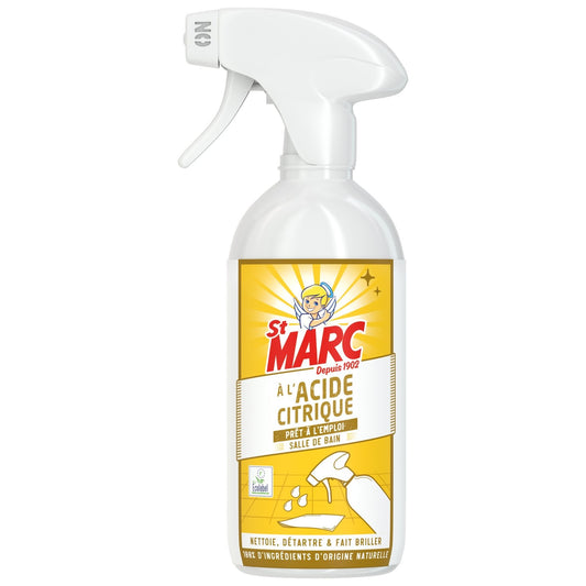 Nettoyant Ménager Salle de Bain Anticalcaire Acide Citrique ST MARC le flacon de 500mL
