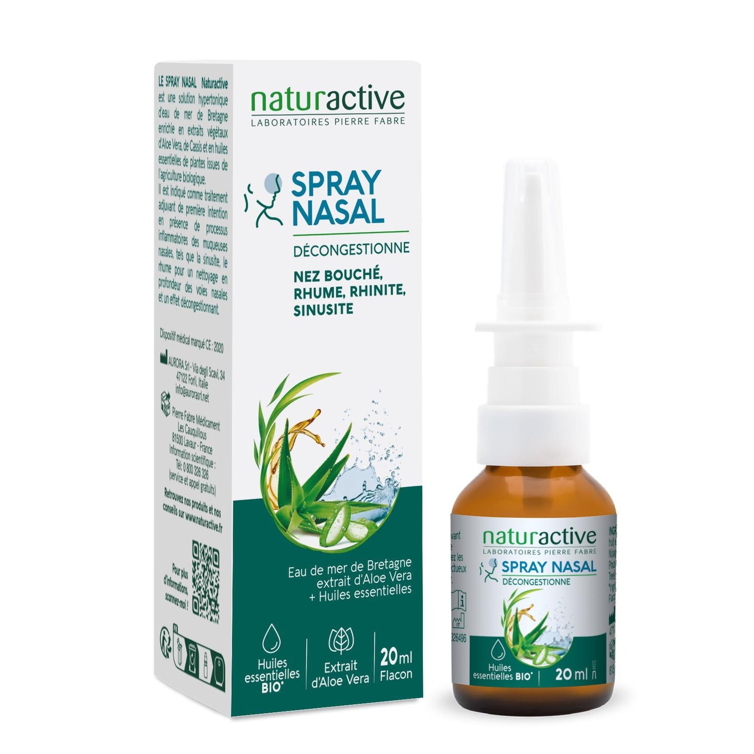 Spray Nasal Aux Essences Décongestionnant Rhume et Sinusite NATURACTIVE 