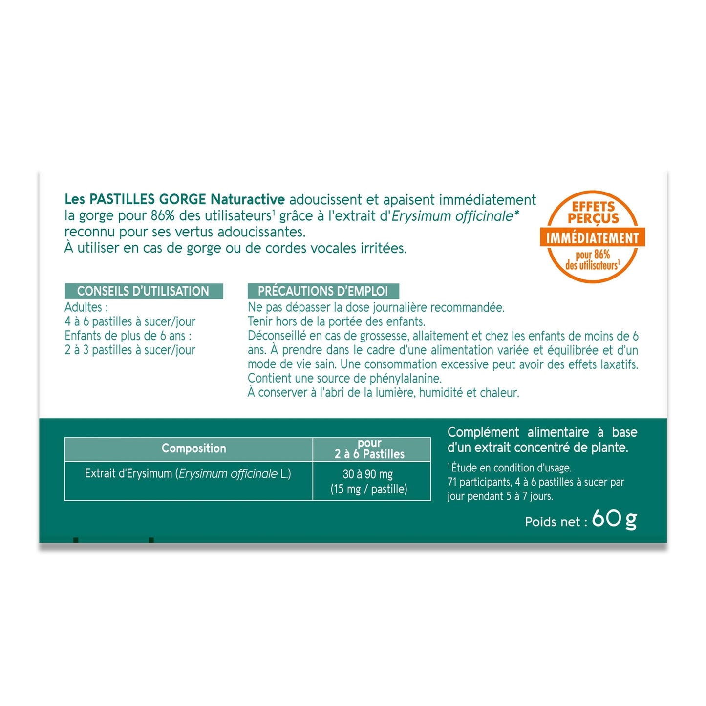 Sensitive Sore Throat Lozenges Soothes and Softens Honey and Blackberries NATURACTIVE