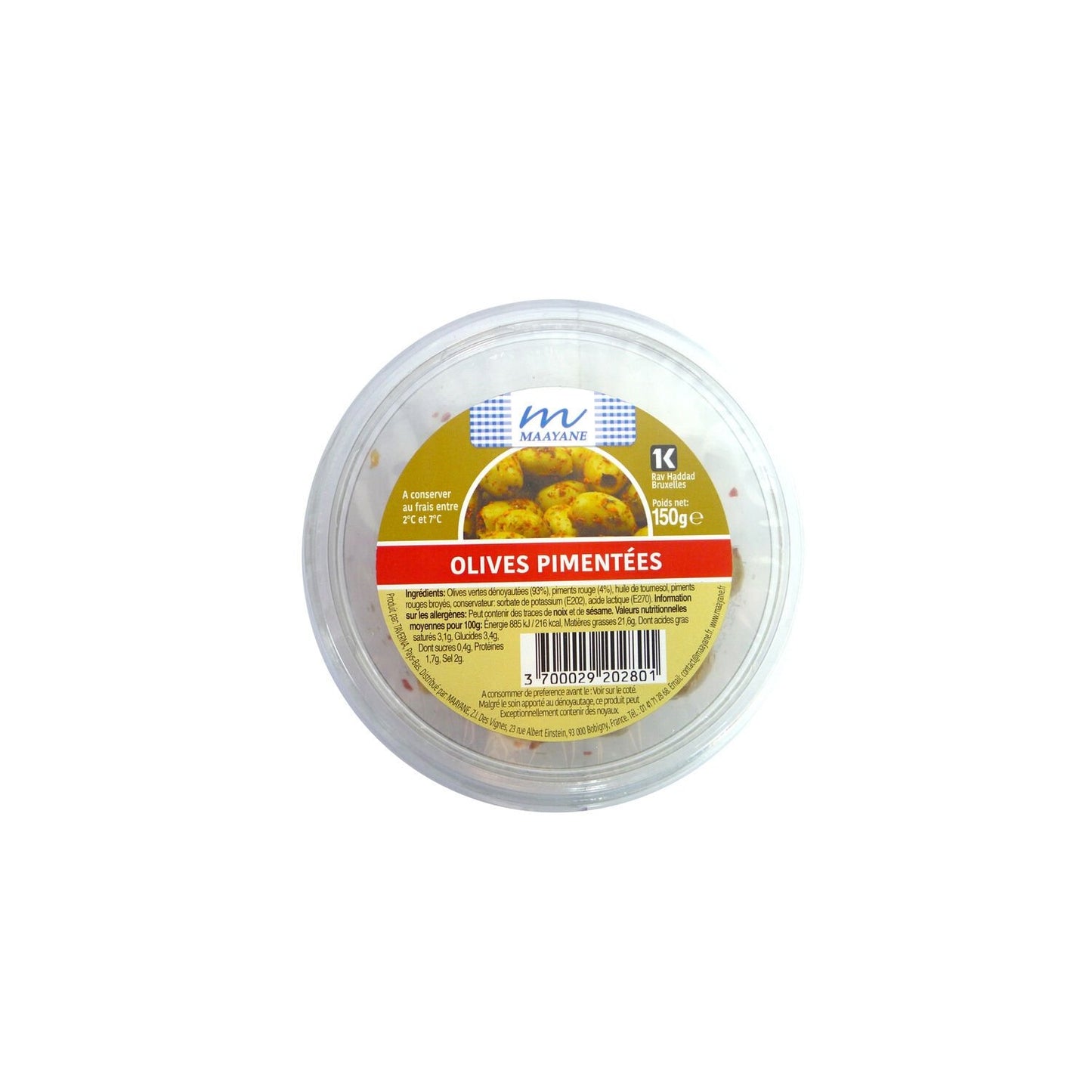 MAAYANE Kosher Spicy Green Olives