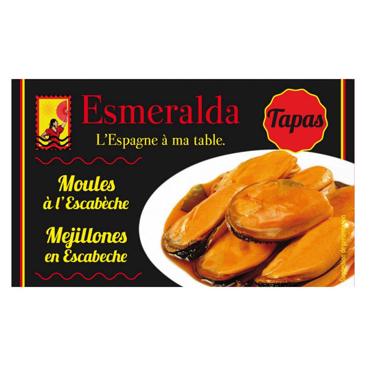 Moules à l'Escabèche ESMERALDA la boite de 111g