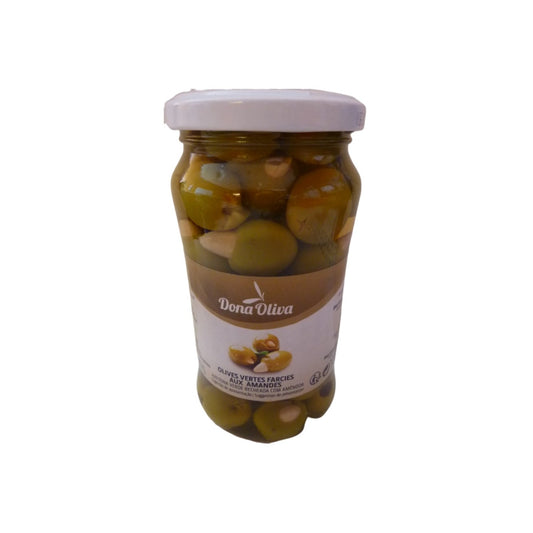 Olives Vertes Farcies aux Amandes MATIERES GRASSES le pot de 200g