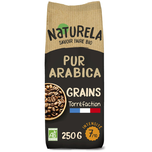 Café Grains Bio Pur Arabica NATURELA Le paquet de 250g