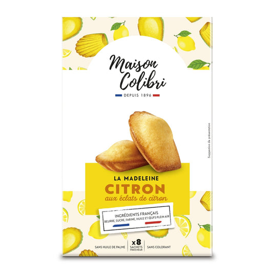 Madeleines Citron Eclats de Citron MAISON COLIBRI le paquet de 200g