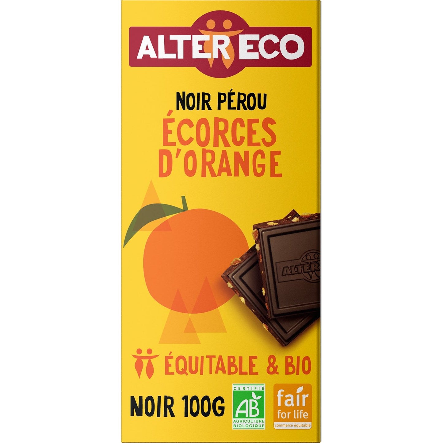 Chocolat Bio Noir Écorces d'Orange ALTER ECO