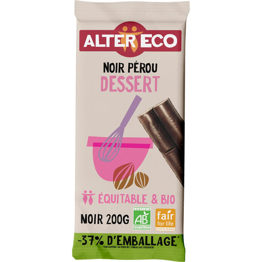 ALTER ECO Bio-Schokoladenriegel mit dunklem Dessertgebäck