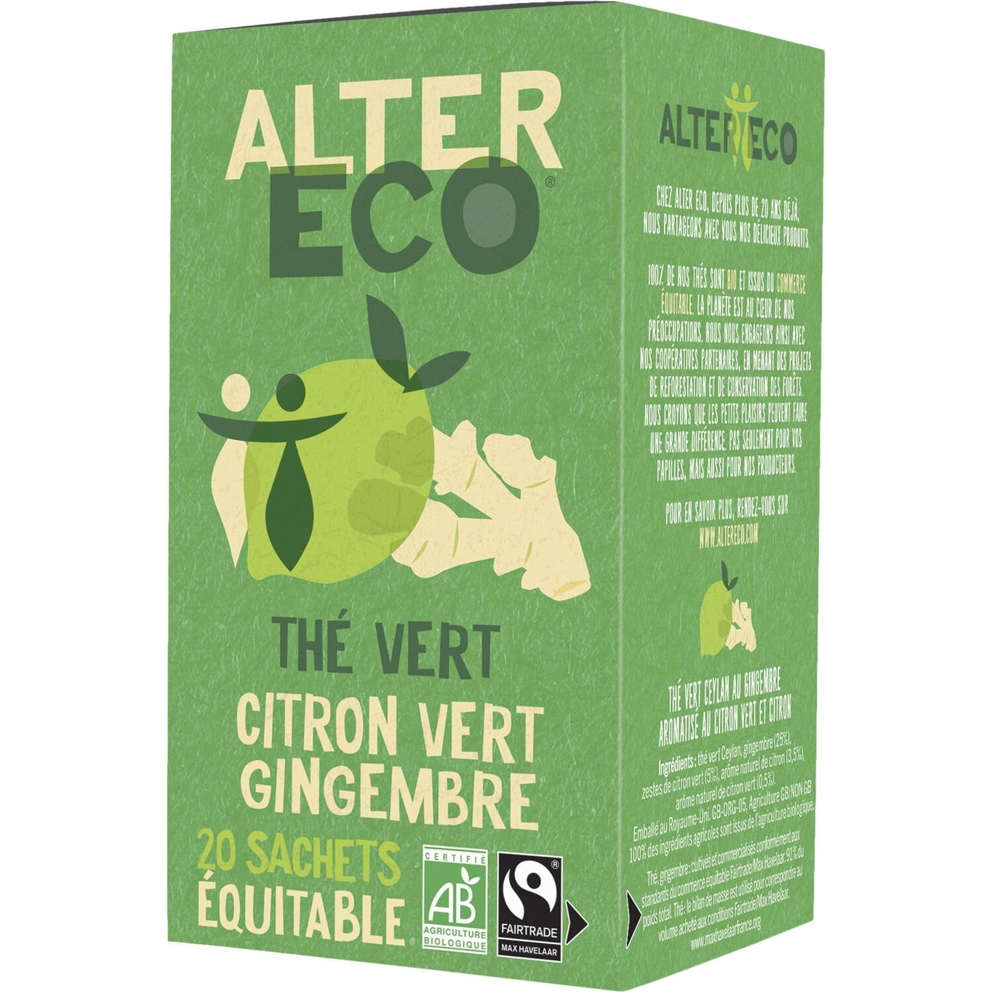 ALTER ECO Organic Lemon Ginger Green Tea