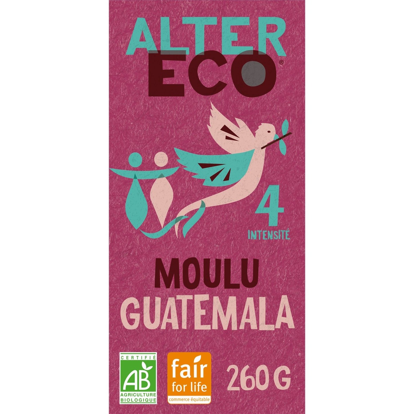 Café Moulu Bio Guatemala Pur Arabica ALTER ECO Le paquet de 260g