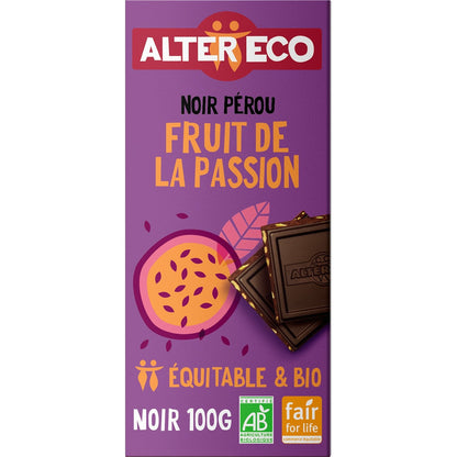 Chocolat Noir Fruit de la Passion Bio ALTER ECO