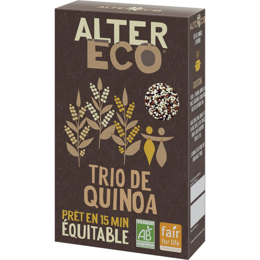 Quinoa Bio Trio Rouge Blond Noir ALTER ECO Le paquet  de 350g