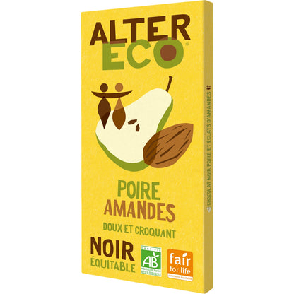 Chocolat Noir Bio Poire Amandes ALTER ECO