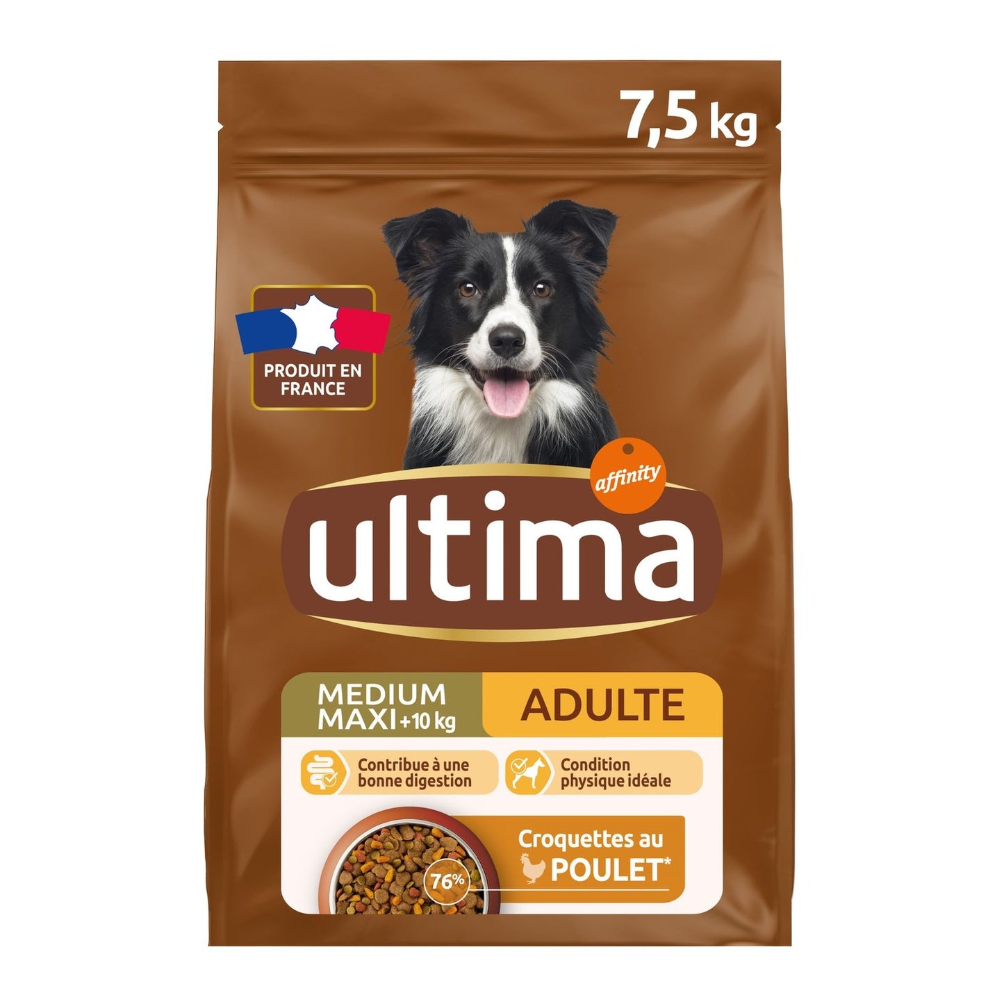 Croquettes pour Chien Adulte Medium/maxi au Poulet ULTIMA