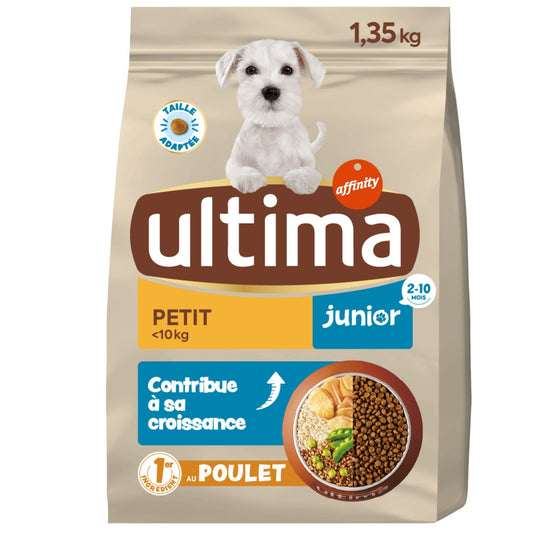 Croquettes pour Chien Junior Petit <10kg Digestion Facile Poulet ULTIMA