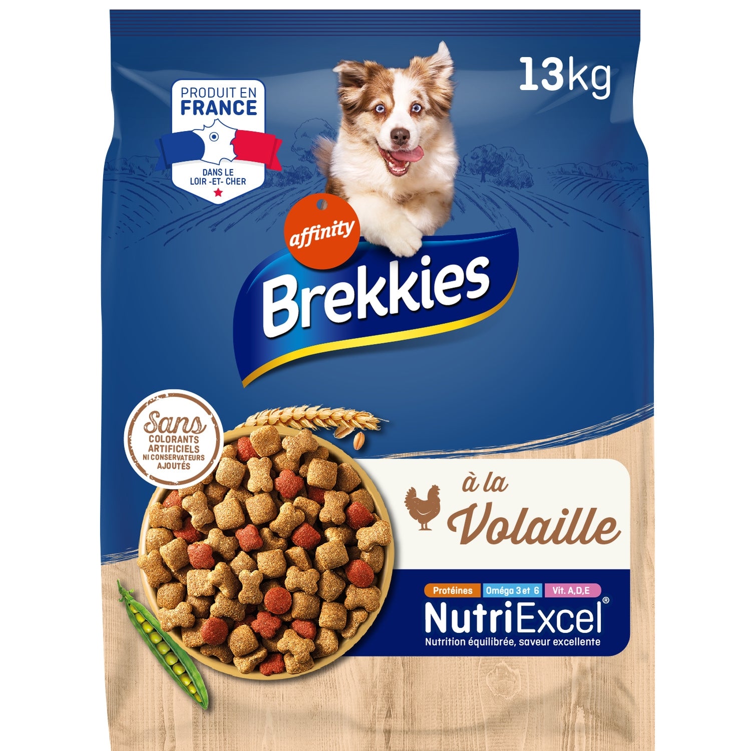 Croquettes pour Chien Adulte Volaille et Légumes Affinity BREKKIES 