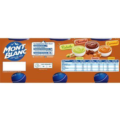 Crème Dessert Chocolat Caramel Pistache MONT BLANC
