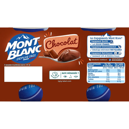 Crème Dessert Chocolat MONT BLANC