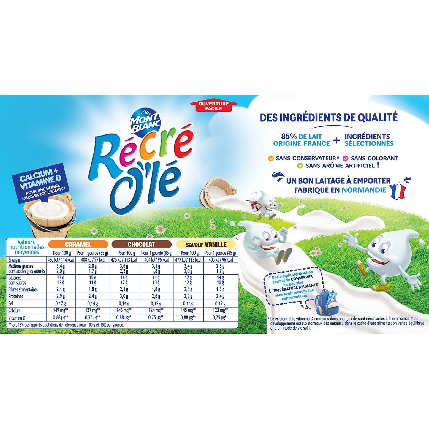 Récré Olé Dairy Snacks MONT BLANC Assortment