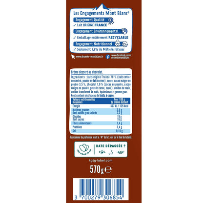 MONT BLANC Chocolate Dessert Cream