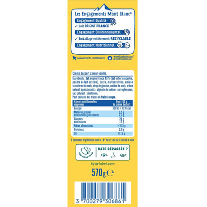 MONT BLANC Vanilla Dessert Cream