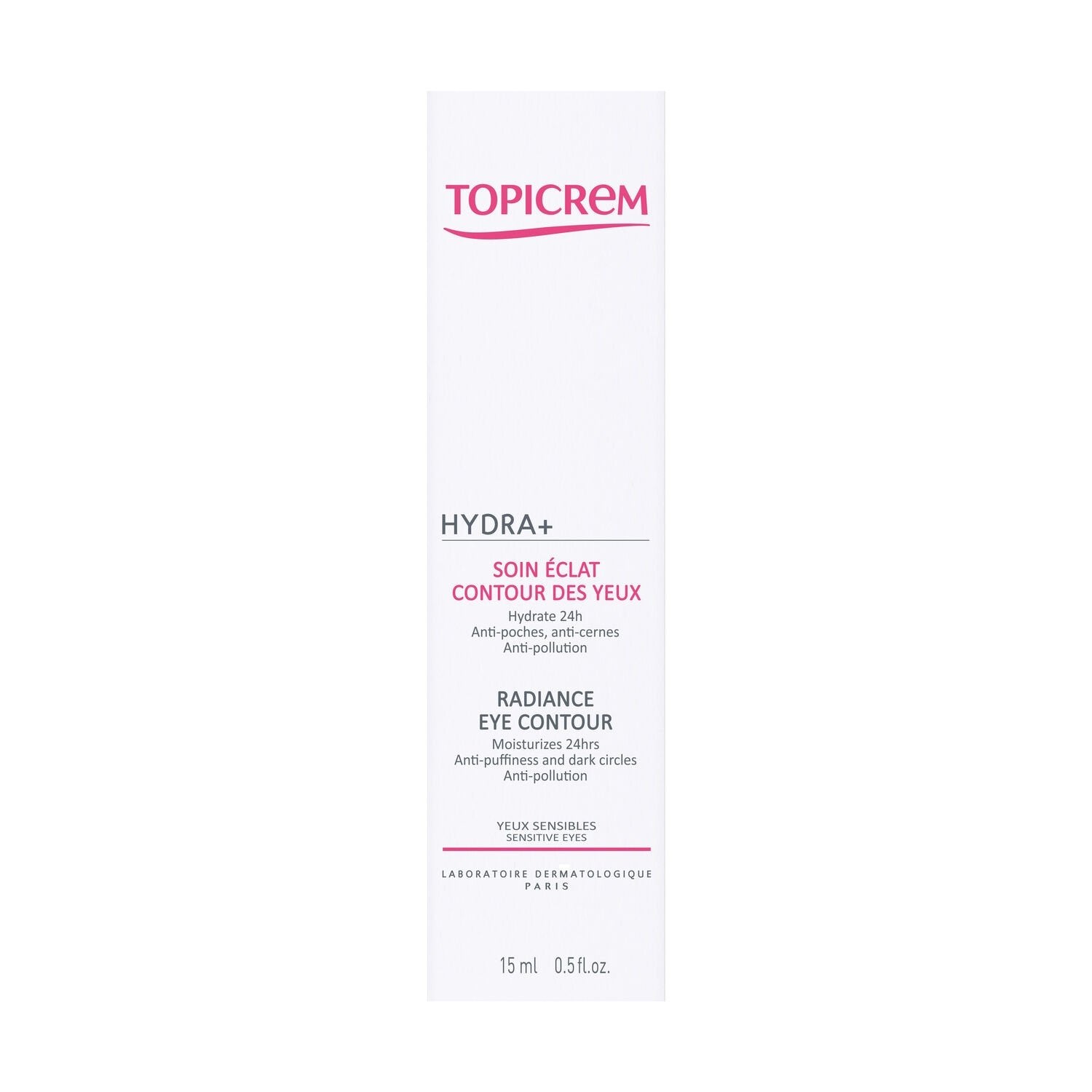Contour des Yeux Hydratant Anti-Poches Anti-Cernes Anti-Pollution Yeux Sensibles TOPICREM le tube de 15mL