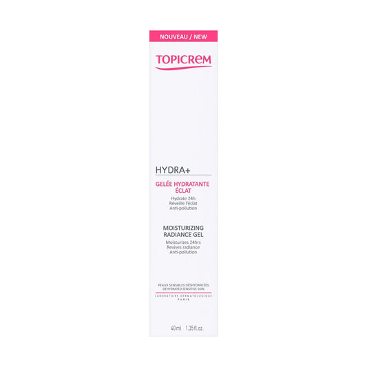 Gel Visage Femme Peau Sensibles Déshydratées Anti-Pollution Hydra+ TOPICREM le tube de 40mL