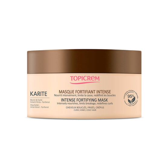 Shampoing Fortifiant Intense au Beurre de Karité Cheveux Bouclés Frisés Crépus TOPICREM le pot de 250mL