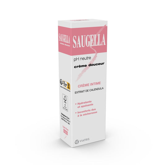 Crème Intime Douceur Hydratante et Apaisante à l'Extrait de Calendula SAUGELLA le tube de 30 ml