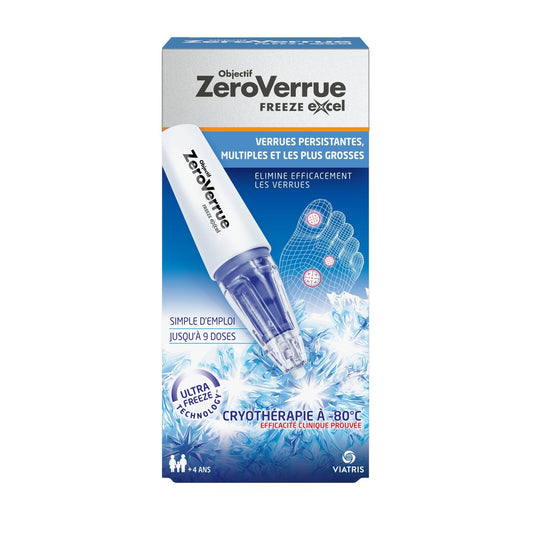 Traitement Verrues Tenaces et Multiples Freeze Excel OBJECTIF ZEROVERRUE la boîte