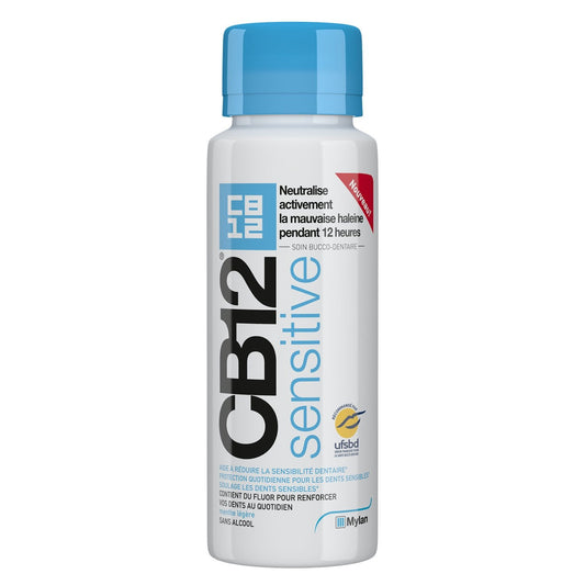 Long-lasting Fresh Breath Mouthwash for Sensitive Teeth, Alcohol-Free, Cb 12
