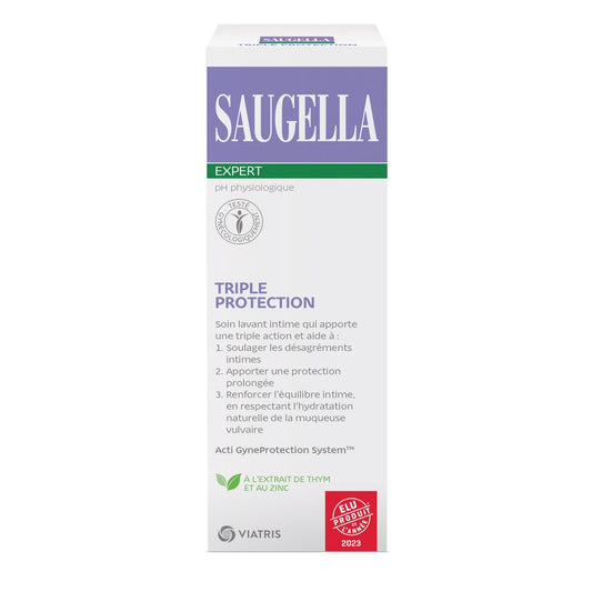 Soin Intime Lavant Triple Action Protectrice Expert SAUGELLA le flacon de 250mL