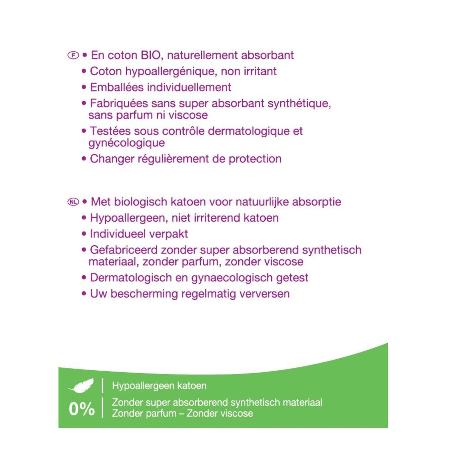 Serviettes Hygiéniques Nuit Coton Bio Ailettes SAFORELLE