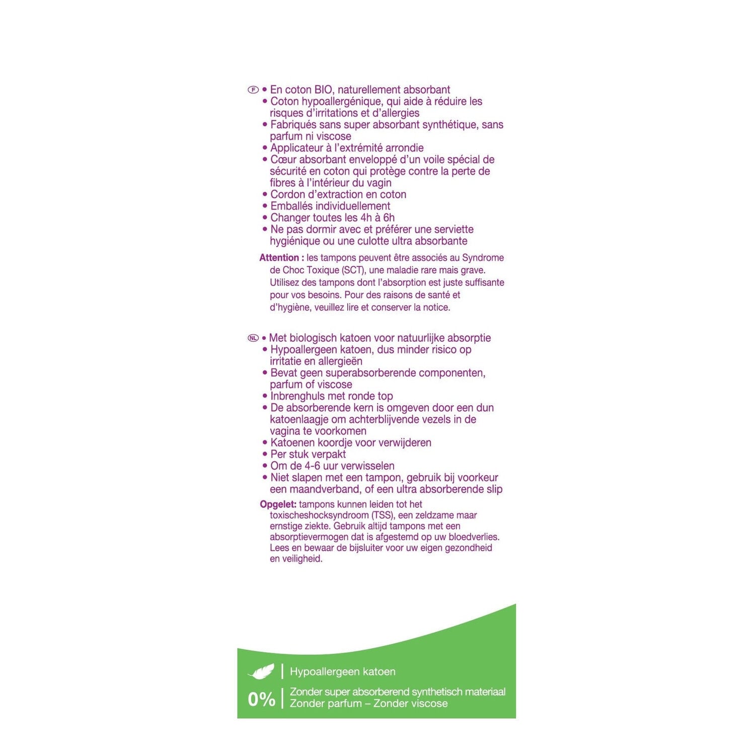 Tampons Super Avec Applicateur Coton Bio SAFORELLE 