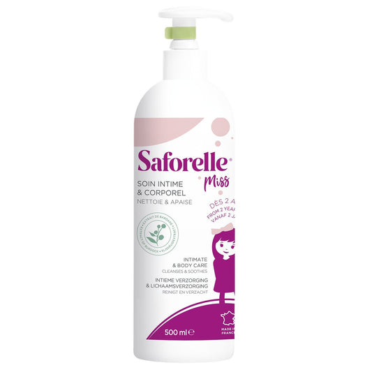 Soin Intime Miss à la Guimauve Officinale Apaisant et Adoucissant SAFORELLE la pompe de 500mL