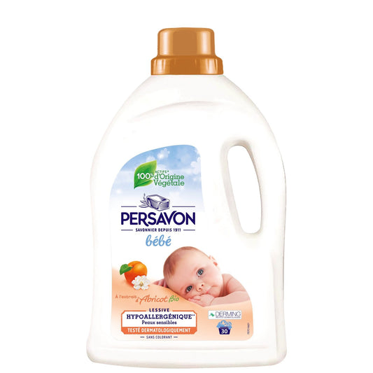 Lessive Liquide Bébé au Lait d'Abricot Bio PERSAVON
