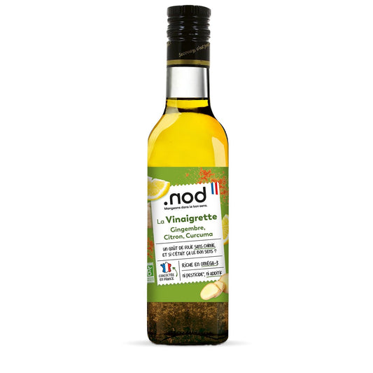 Vinaigrette Citron Curcuma Gingembre Bio. NOD la bouteille de 250mL
