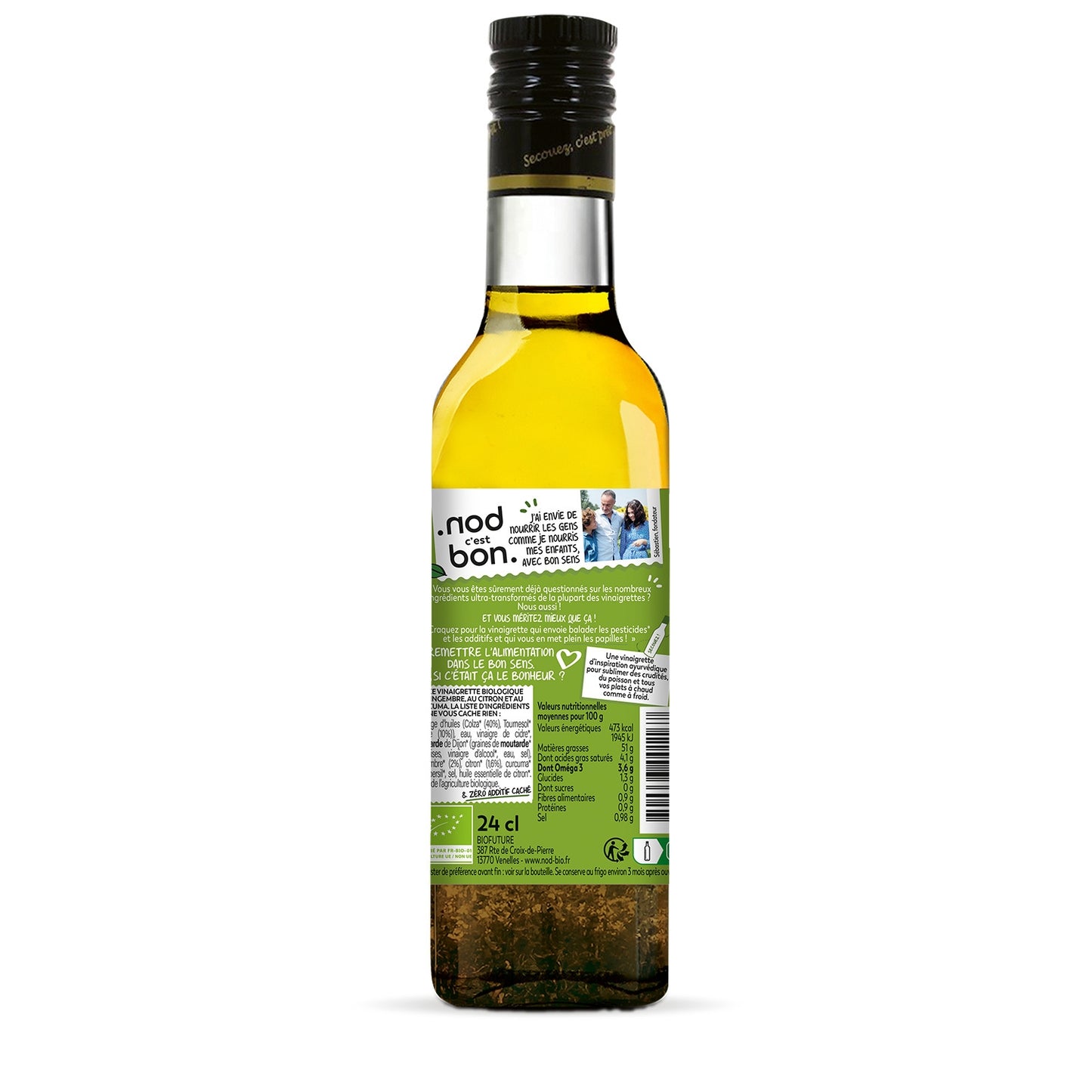 Vinaigrette Citron Curcuma Gingembre Bio. NOD