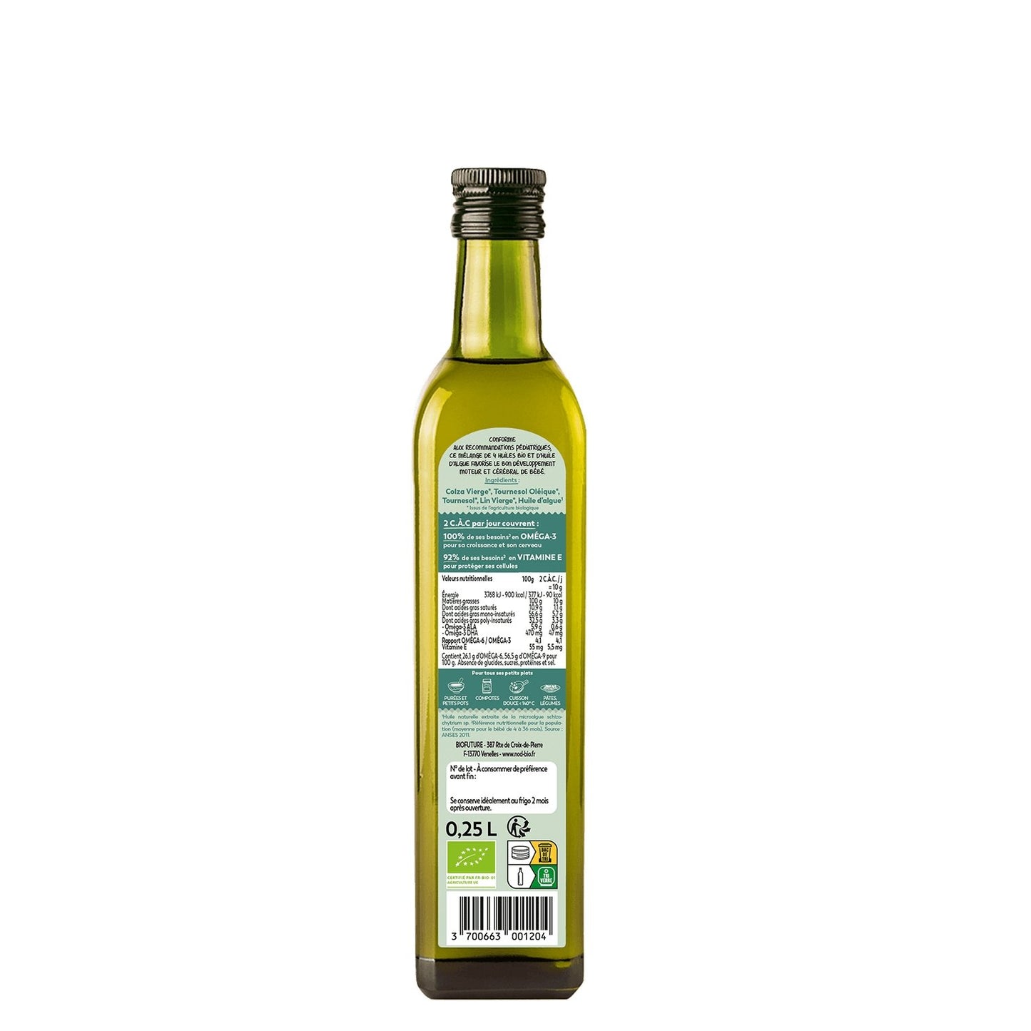 Baby Oil for 4 to 36 Months, for All Meals Organic. NOD
