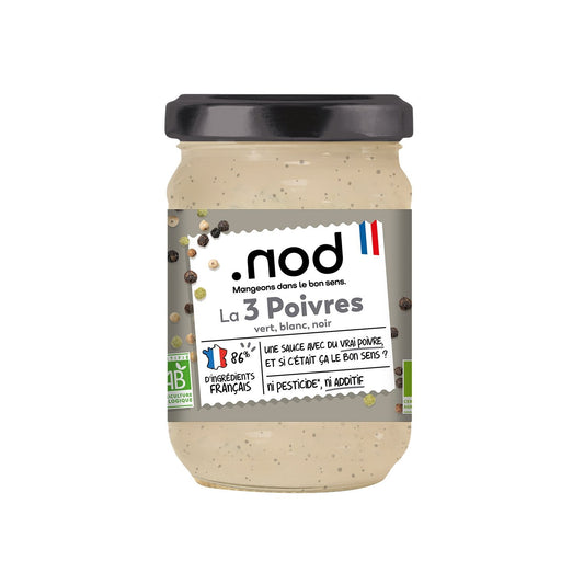 Sauce aux Poivres Bio NOD le pot de 180g