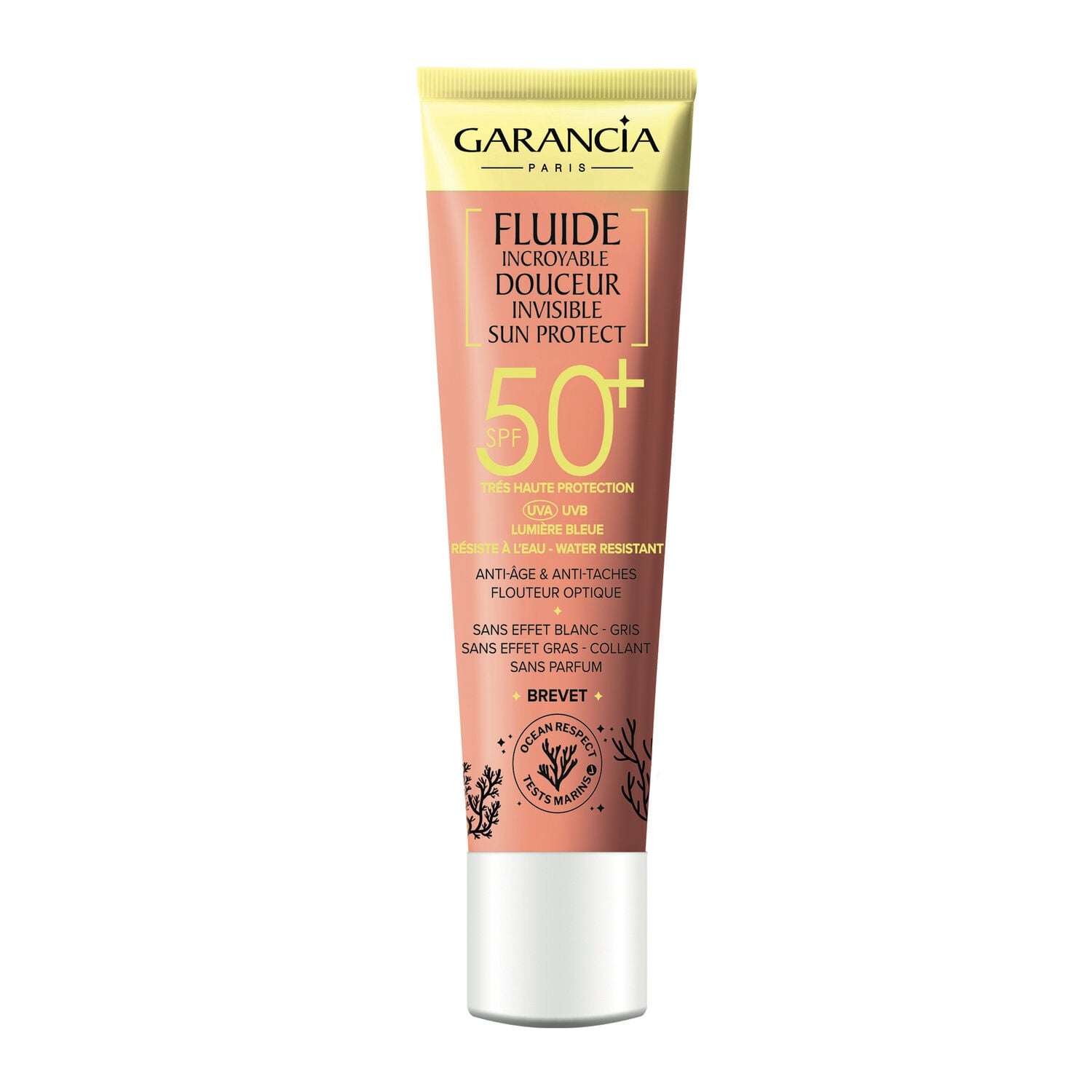 Crème solaire Anti-Âge et Anti-Tâches Invisible Spf 50+ Poudre de Riz GARANCIA 