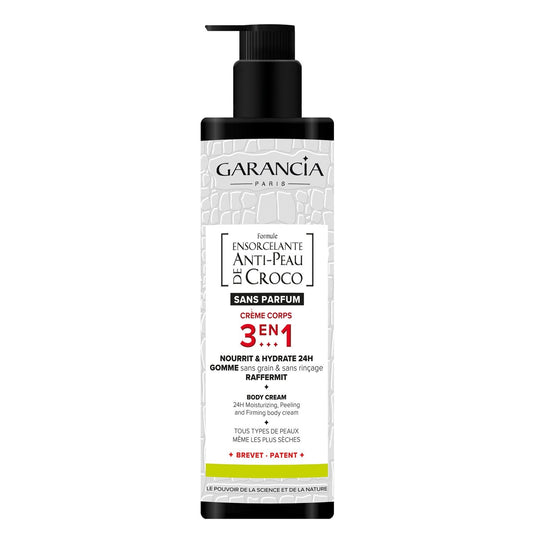 Crème Corps Peau Sèche Hydratant Nourrissant Lissant Anti Peau de Croco GARANCIA le flacon de 400mL