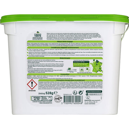 Lessive Capsule Hypoallergénique Fraîcheur d'Été aux Huile Essentielle MAISON VERTE
