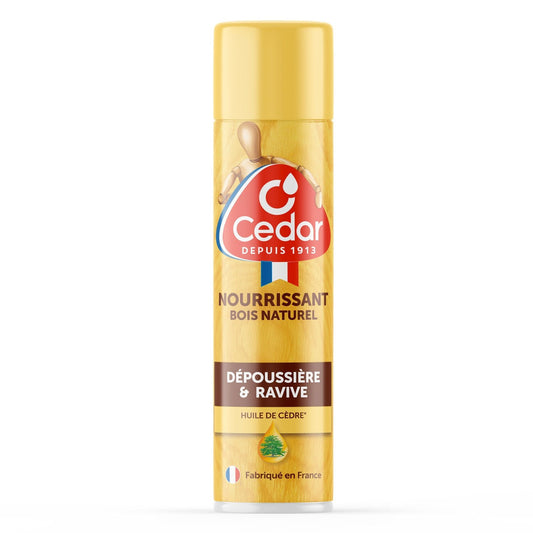 Nettoyant Bois Naturel Dépoussiérant et Nourrissant Huile de Cèdre O'CEDAR la bombe de 300 ml