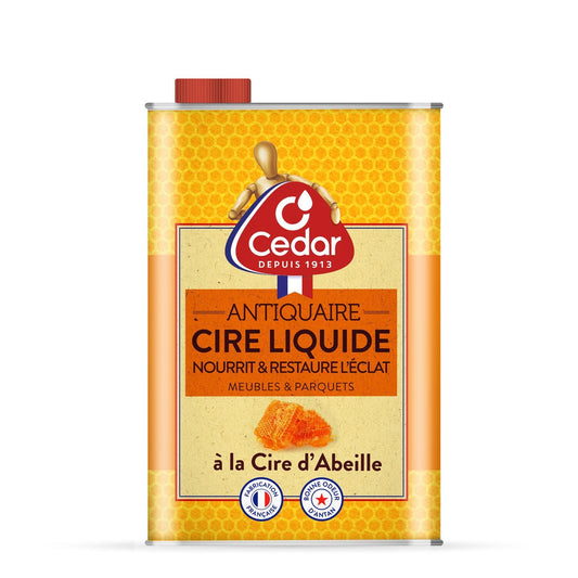 Cire Liquide Meubles et Parquets Anciens Cire d'Abeille O'CEDAR le bidon de 750 ml